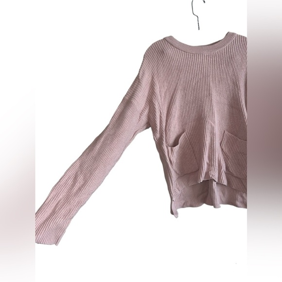 Madewell Pink Ribbed Sweater Top Size Large - Picture 4 of 7